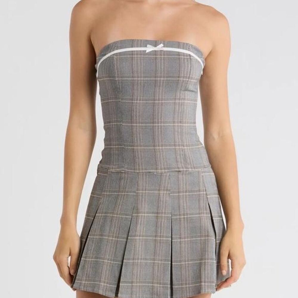 Madden Girl Women's Pleated Gray Dress Size M
